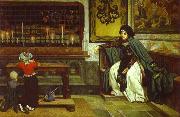 James Joseph Jacques Tissot Marguerite in Church oil painting
